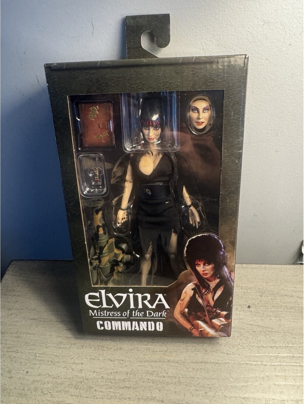 NECA Elvira Mistress Of The Dark Commando Action Figure - New Sealed!